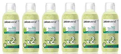 ZUCCARI ALOE VERA X2 PURE ALOE SUCCO 1 Liter 6 Flaschen von ZUCCARI