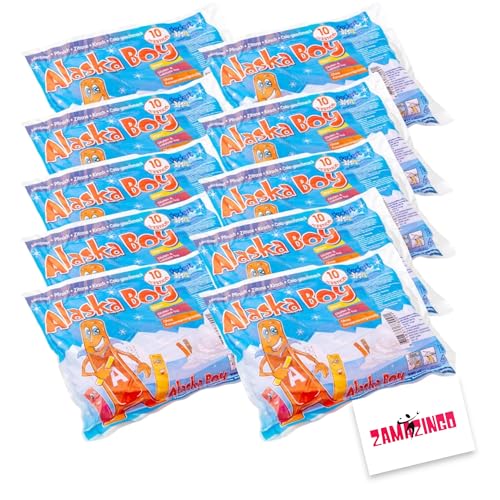 Alaska Boy Wassereis | VEGAN | 10 x 50ml (10er Pack) | Stangeneis für den Sommer, Einfrieren & genießen + Zama4Zingo Karte (Wassereis Mix) von Zama4Zingo