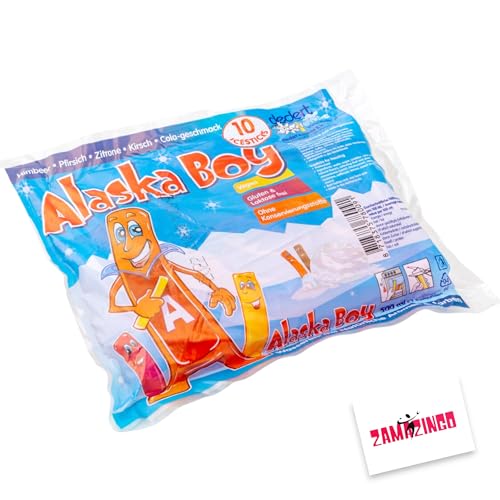 Alaska Boy Wassereis | VEGAN | 10 x 50ml (20er Karton) | Stangeneis für den Sommer, Einfrieren & genießen + Zama4Zingo Karte (1er Pack, Wassereis Mix) von Zama4Zingo
