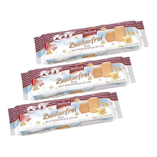 Coppenrath mini Butter-Spekulatius Zuckerfrei & Laktosefrei 150g (3er Pack) von Zama4Zingo