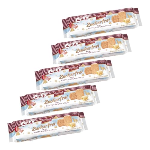 Coppenrath mini Butter-Spekulatius Zuckerfrei & Laktosefrei 150g (5er Pack) von Zama4Zingo