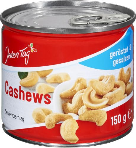 Jeden Tag Cashewkerne 150g | Geröstet & Gesalzen | Knackige Nüsse Cashews für unterwegs (1er Pack) von Zama4Zingo