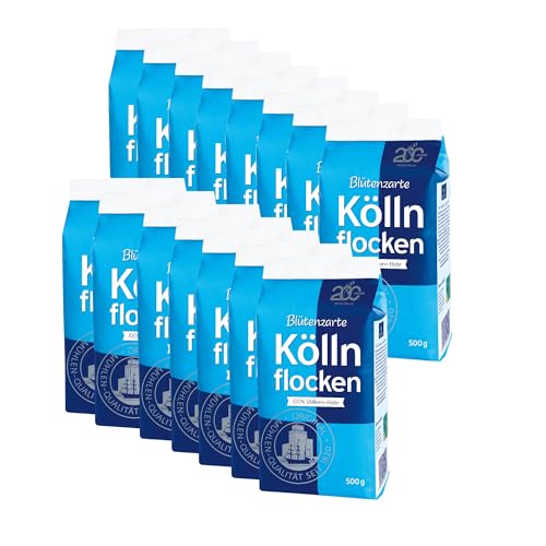 Kölln Haferflocken 500g | Blütenzarte Köllnflocken, Vegan, Reich an Ballaststoffen, Vollkornhaferflocken (Blütenzarte Flocken, 15er Pack) von Zama4Zingo