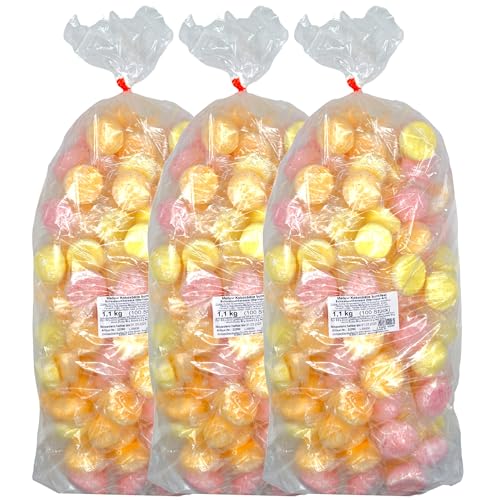 Kokosbälle Karneval Fasching Wurfmaterial Mellow Bunt & Fest 100 x 11g (1,1kg) | Jedes Stück einzelnt Verpackt, Ideal zum Werfen für Karneval (3er Karnevals Spar Paket) von Zama4Zingo