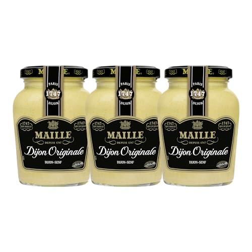 Maille Dijon Senf 215g | Der Originale Geschmack aus Frankreich, Feinster Senf von Zama4Zingo