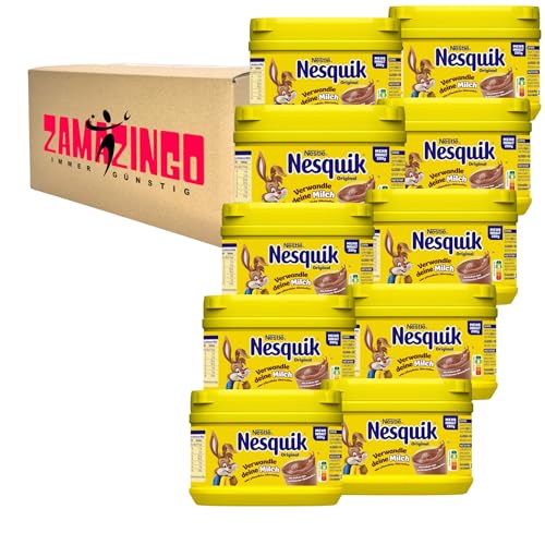 Nesquik Original Dose Kakaopulver 280g | Kakaopulver für den perfekten Schokodrink! | Für ein köstliches kakaohaltiges Getränkepulver (10er Pack) von Zama4Zingo