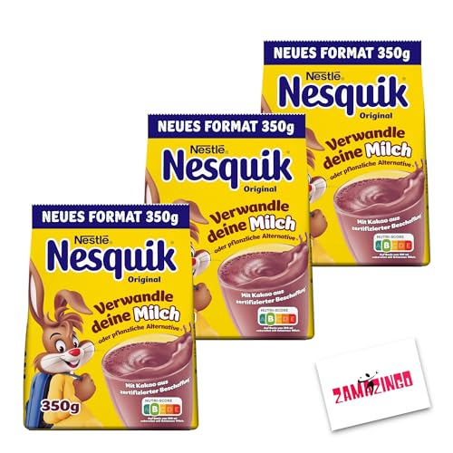 Nestle Nesquik Kakaopulver Nachfüllpackung 350g + Zama4Zingo Karte (3er Pack) von Zama4Zingo