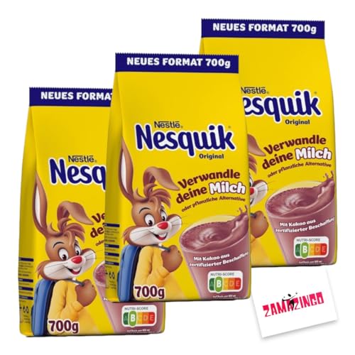 Nestle Nesquik Kakaopulver Nachfüllpackung 700g + Zama4Zingo Karte (3er Pack) von Zama4Zingo