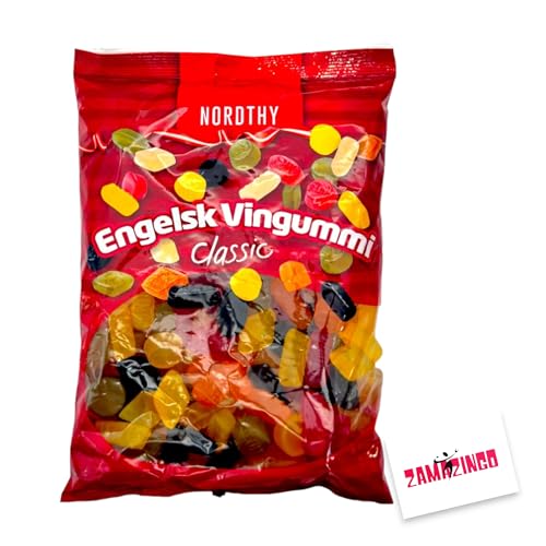 Nordthy Engelsk Winegums (900g) | Weingummi Fruchtgummi mit leckeren Fruchtgeschmack + Zama4Zingo Karte von Zama4Zingo