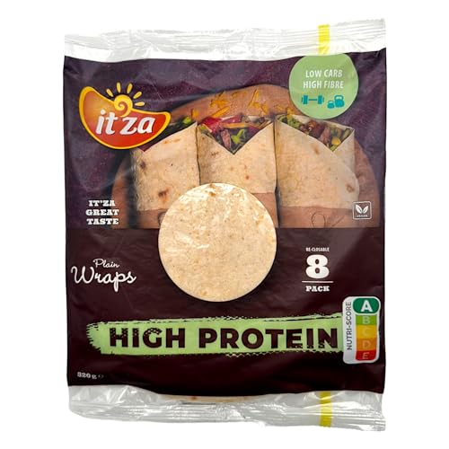 Protein Wraps Low Carb reich an Balaststoffe | VEGAN | 8 stk. 320g - | für Low Carb, Keto & Diabetiker | kebab, quesadilla, pizza (1er Pack) von Zama4Zingo