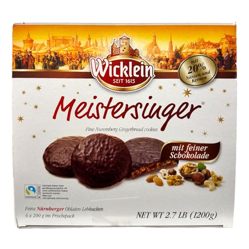 Wicklein Meistersinger Feine Nürnberger Oblaten-Lebkuchen Box mit feiner Schokolade 1200g von Zama4Zingo