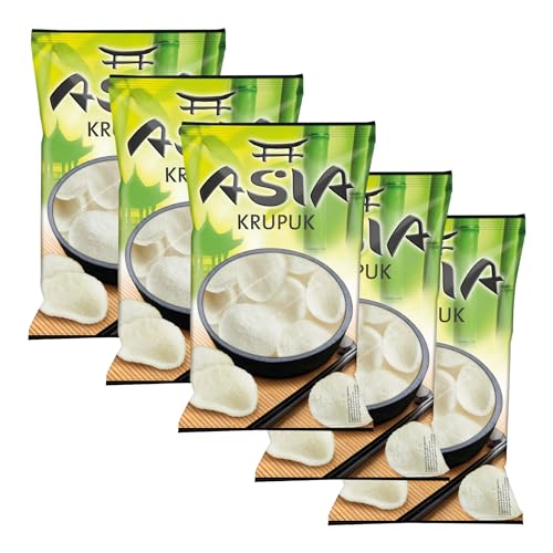 XOX Asia Krupuk Krabbenchips 100g | Knusprige Krabben-Snack | Authentischer Krabbengeschmack | Leckerer Genuss aus Asien (5er Pack) von Zama4Zingo