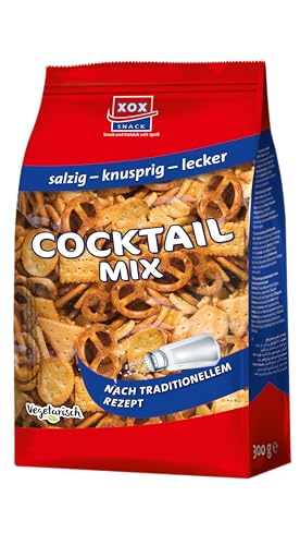 XOX Party Cocktail Mix 1Kg | Vegetarisch! | Party Mix Mischung aus gesalzenem Laugen- und Weizengebäck (Cocktail Mix 300g, 1er Pack) von Zama4Zingo