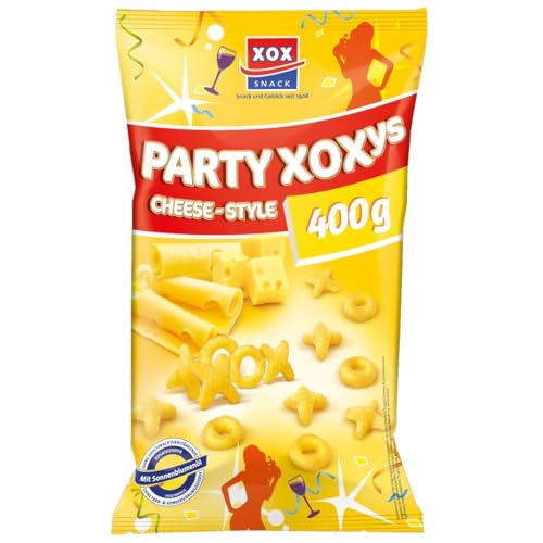 XOX Party XOXys Cheese-Style 400g | Knusprige Käseflips für Party & Event | Leckere Cheeseballs als Snack für jede Gelegenheit | Perfekt zum Teilen & Genießen von Zama4Zingo