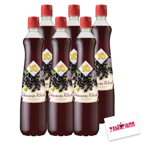 YO Sirup Schwarze Johannisbeere Ribisel 700ml (6er Pack) von Zama4Zingo