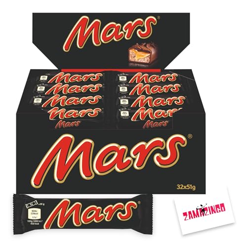 Zama4Zingo mit Mars Classic Schokoladenriegel 32x 51g | Gefüllt mit köstlichem Karamell und feiner Candy-Creme + Zama4Zingo Karte von Zama4Zingo