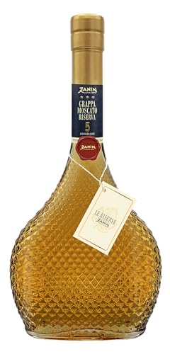 Zanin Grappa Moscato Riserva 5 Jahre 0,5l 40% mit Geschenkverpackung von Zanin 1895