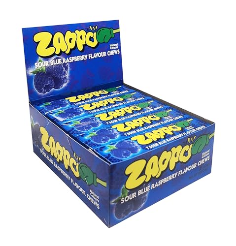 ZAPPO Saure Blue Himbeergeschmack Kausnacks – (Packung mit 30 Stäbchen) von Zappo