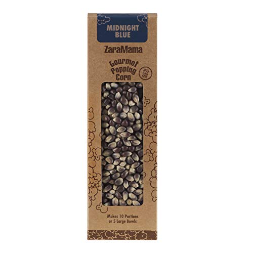 ZaraMamas Popcorn Gourmet Popping Corn, Geschenkbox, 400 g, Midnight Blue von Zaramamas