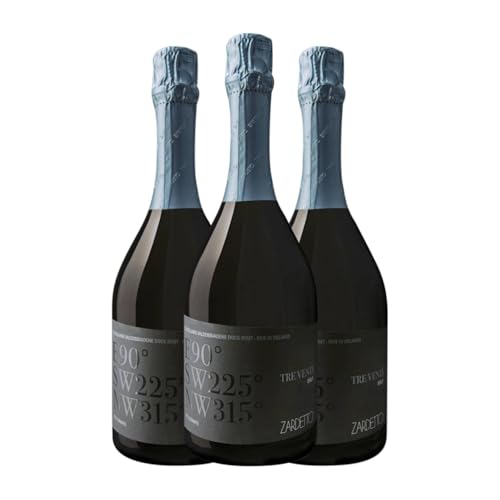 Zardetto Tre Venti Rive di Ogliano Superiore Glera Prosecco 75 cl Weißer Sekt (Karton mit 3 Flaschen von 75 cl) von Zardetto