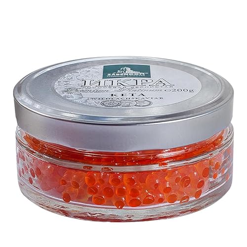 Kaviar - Zarendom Keta Wildlachskaviar Premium Platinum 200 g Glas - Lachs Kaviar von Zarendom