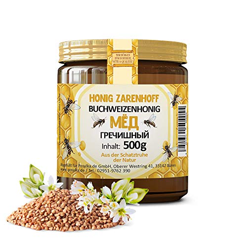 Honig, Buchweizenhonig von ZARENHOFF 100% Rein, fein cremig, sehr gesund ohne Zusätze (500g) von Zarenhoff