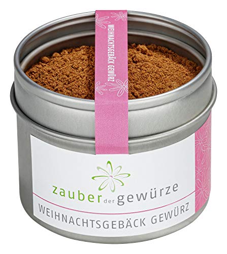 Zauber der Gewürze Weihnachtsgebäck Gewürz, Verführerische Mischung für Plätzchen, Lebkuchen, Stollen & Zimtsterne, Weihnachtlicher Genuss, 50 g von Zauber der Gewürze