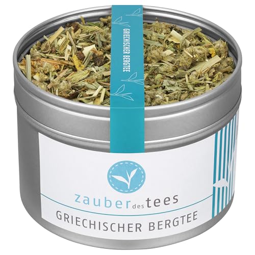 Zauber der Gewürze Griechischer Bergtee – geschnitten, loser Kräutertee aus ausgewählten Bergkräutern zur Stärkung des Immunsystems, naturbelassen, 95 g von Zauber des Tees