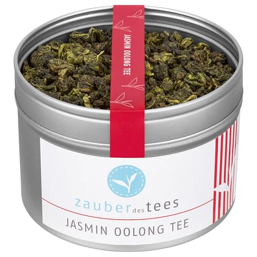 Zauber der Gewürze Jasmin Oolong Tee – Aromatischer Oolong-Tee mit zarten Jasminblüten, ideal für eine entspannende Teestunde, 45 g von Zauber des Tees