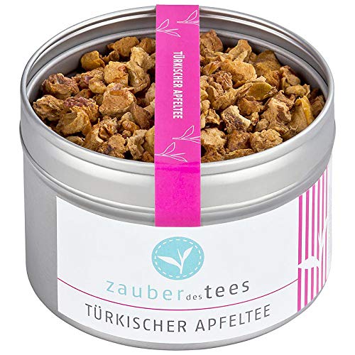 Zauber der Gewürze Türkischer Apfeltee – Aromatischer Früchtetee mit fruchtigen Apfelstücken und natürlichem Apfelgeschmack für süßen Teegenuss, 70 g von Zauber des Tees