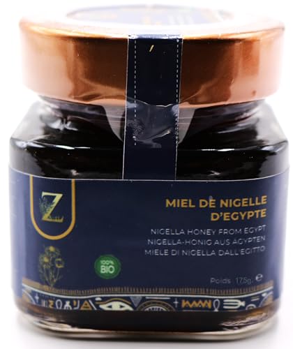 Zayti Honig aus ägyptischem Schwarzkümmel, 175 g, ein seltener und einzigartiger Honig – 100 % natürlich, geerntet in der Region des Nildelta. von Zayti