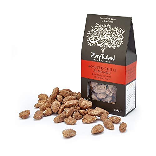 Zaytoun Natural Fairtrade Roasted Chilli Almonds 140g von Zaytoun