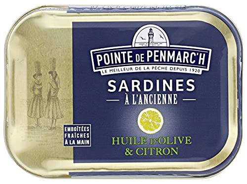 Sardinen in nativem Olivenöl Extra mit Zitrone 115 g von Pointe de Penmarc'h / Frankreich von Zeelec