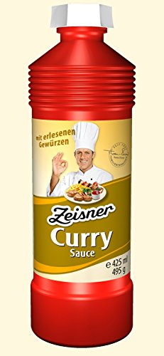 Zeisner Curry-Sauce mit erlesenen Gewürzen süßlich scharf, ohne künstliche Aromastoffe, 425 ml von Zeisner