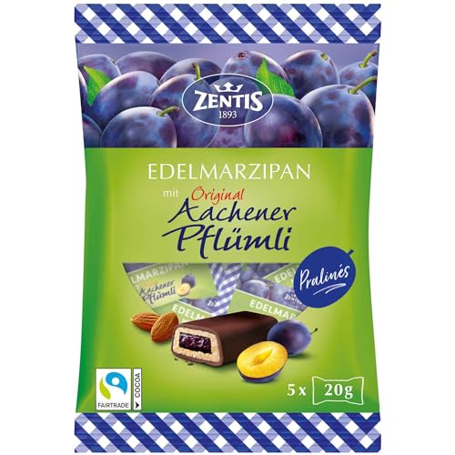 Zentis Edelmarzipan Pralinen mit Aachener Pflümli Füllung 100g von Zentis