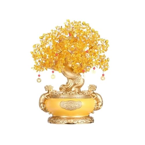 Feng Shui Baumdekoration für den Innenbereich, Citrin-Baum, Kristall-Geldbaum, Feng Shui, Bonsai, viel Glück, Reiki, ausgleichender Citrin-Edelsteinbaum for Zuhause und Büro, viel Glück, für Zuhause, von Zephyria