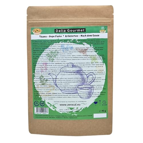 Kräutertee lose | Nach dem Essen 90 g | Premium Qualität | Glutenfrei | Laktosefrei | Vegan von ZeroCal - Dalia