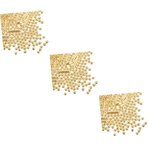 Zerodeko 3 Packungen Kuchendekoration Cupcake-topper Streusel Für Die Hochzeitstorte Cupcake-streusel Goldene Streusel Für Kuchen Essbare Bonbonperlen Empfindlich Requisiten Legierung von Zerodeko