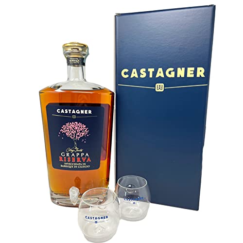 CASTAGNER GRAPPA BARRICATA DI CILIEGIO RISERVA 3 LT CON 2 BICCHIERI IN CONFEZIONE REGALO von Zeus Party