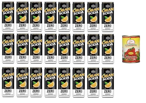 24x Oransoda Zero Erfrischungsgetränk Orangenlemonade, Ohne Zuckerzusatz 33cl + Zia Rosa DOP Pomodoro San Marzano Tomate aus Kampanien Dose von 400g… von Zia Rosa