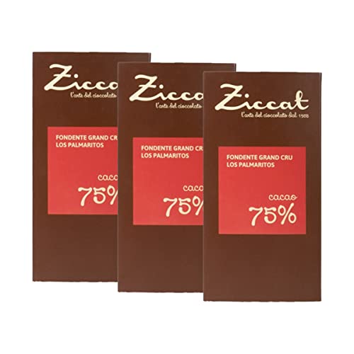 Ziccat - Einzelne Tafeln - Los Palmaritos Schokolade 75% - 3 x 70 g von Ziccat