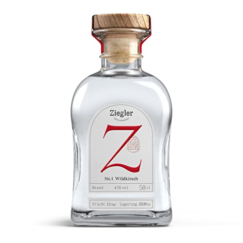 Ziegler No.1 Wildkirsch Obstbrand | Gold-Gewinner ISW 2023 | Fünf Jahre gereift | 43% Vol. | 500 ML von Ziegler