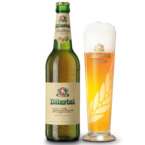 Zillertal Weißbier Hell - Naturtrüb 12 x 0,5 Liter I Tiroler Trinkgenuss mit langer Tradition und höchster Qualität. von Zillertal