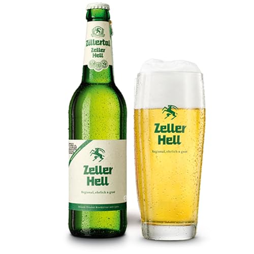 Zillertal Zeller Hell Bier 12 x 0,33 Liter I Tiroler Trinkgenuss mit langer Tradition und höchster Qualität. von Zillertal