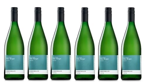 6x 1,0l - 2023er - Zimmerlin - "für jeden Tag" - Müller-Thurgau - LITER - Qualitätswein Baden - Deutschland - Weißwein halbtrocken von Zimmerlin