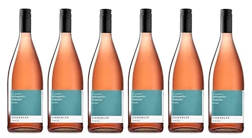 6x 1,0l - Zimmerlin - "für jeden Tag" - Spätburgunder Weißherbst halbtrocken - Kaiserstuhl - Qualitätswein Baden - Deutschland - Rosé-Wein halbtrocken von Zimmerlin