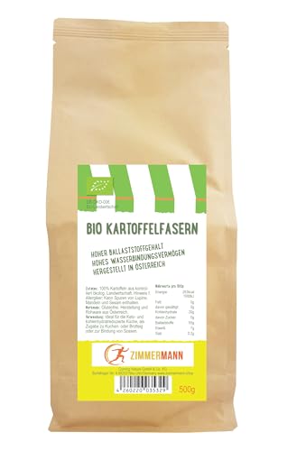 BIO Kartoffelfasern 500g, Hoher Ballaststoffgehalt, aus 100% Kartoffeln, von Zimmermann Sportnahrung von Zimmermann