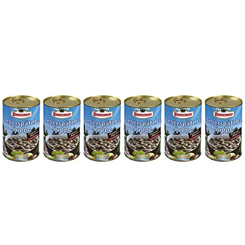 Fleischwerke Zimmermann Leberspätzlesuppe, 6er Pack (6 x 400 ml) von Zimmermann