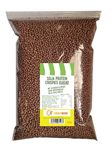 Soja Protein Crispies KAKAO 58% Protein 1000g - von Zimmermann Sportnahrung von Zimmermann