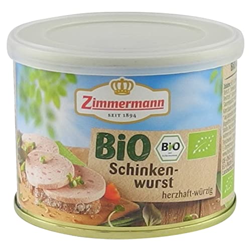 Zimmermann BIO-Schinken-Wurst herzhaft-würzig 200g Dose inkl. Frischedeckel von Zimmermann